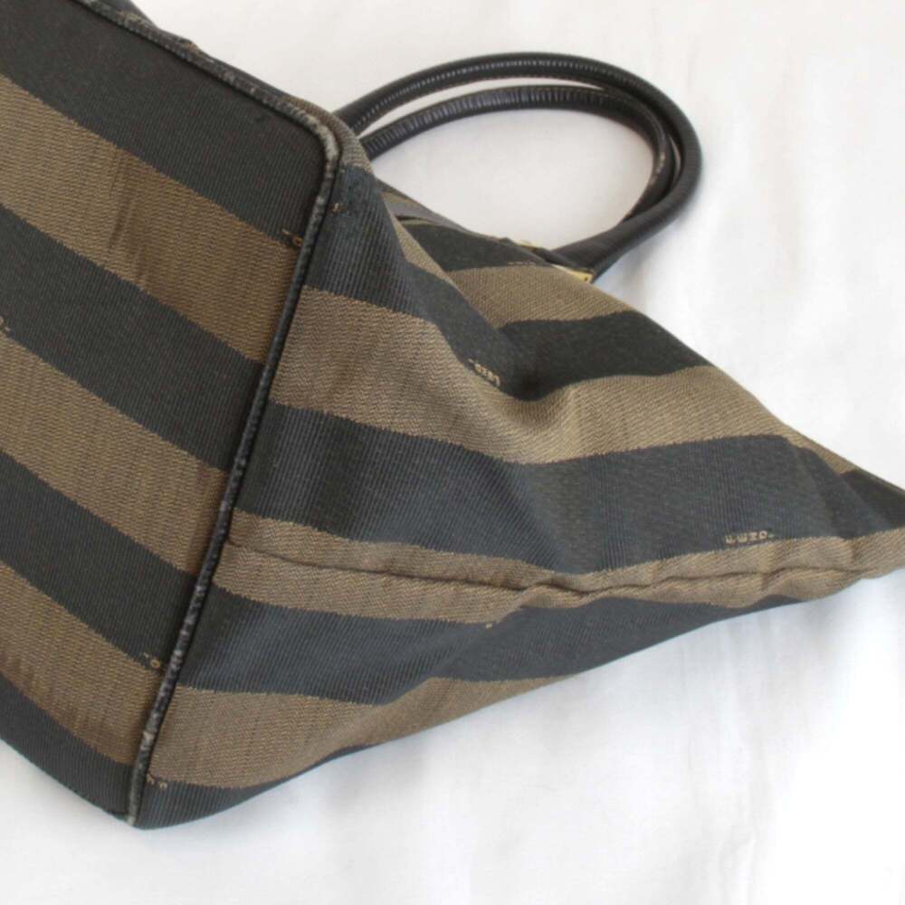 FENDI Pequin Boat-Shaped Tote Bag, Canvas, Brown, Women's - Picture 3 of 13